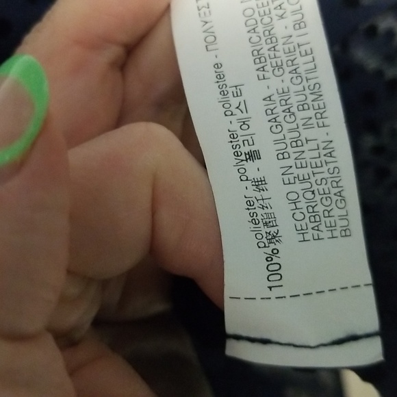 Zara Swiss Dot Navy Blouse - Picture 10 of 10